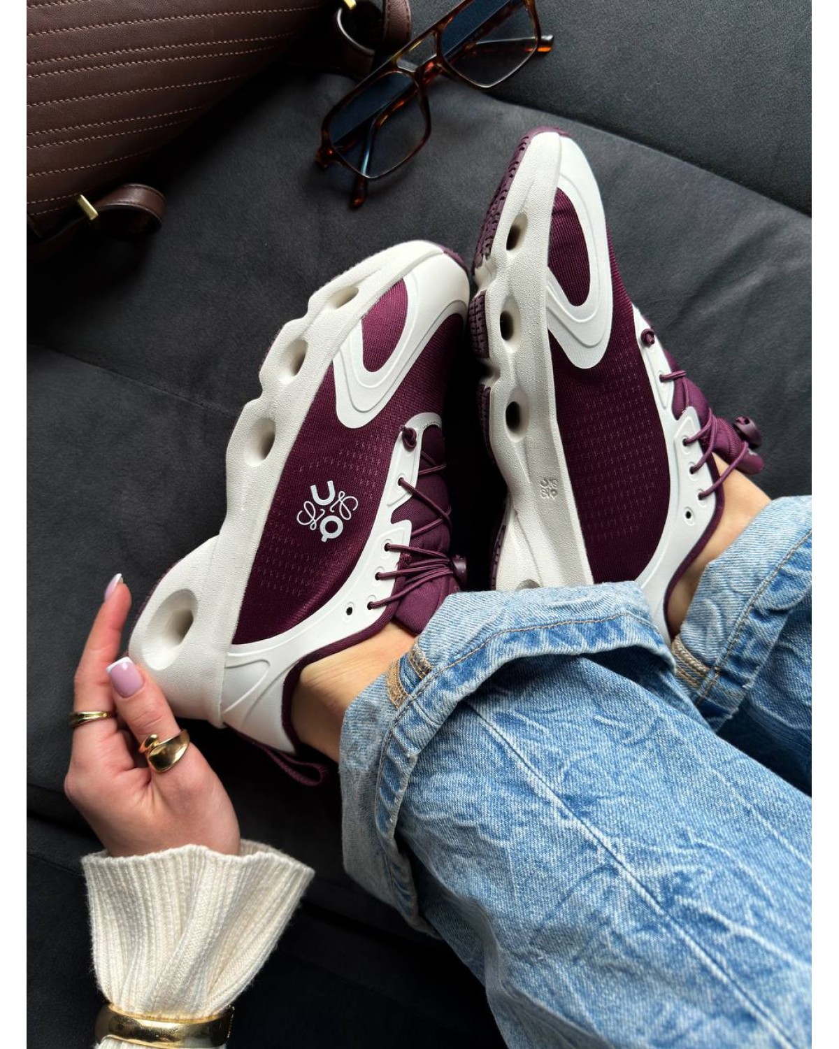 On Cloudsolo x Loewe White/Bordo