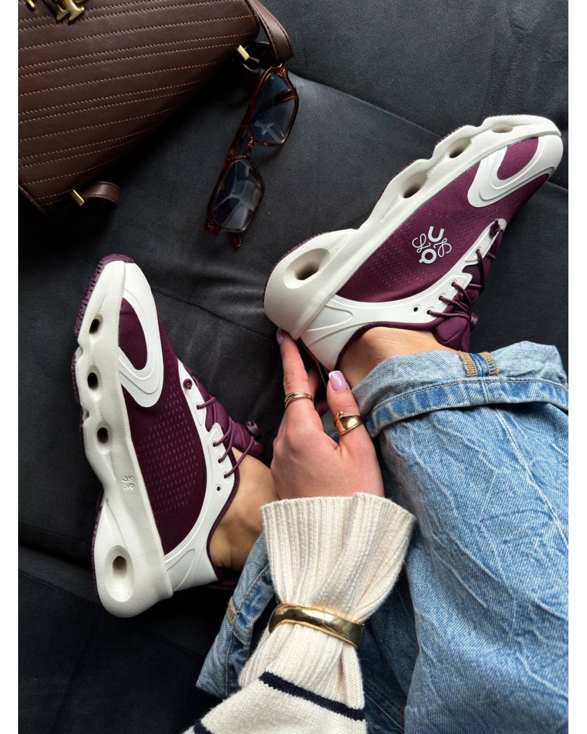 On Cloudsolo x Loewe White/Bordo