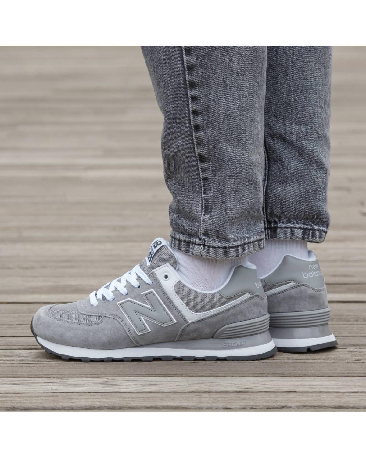 New Balance 574 Grey White