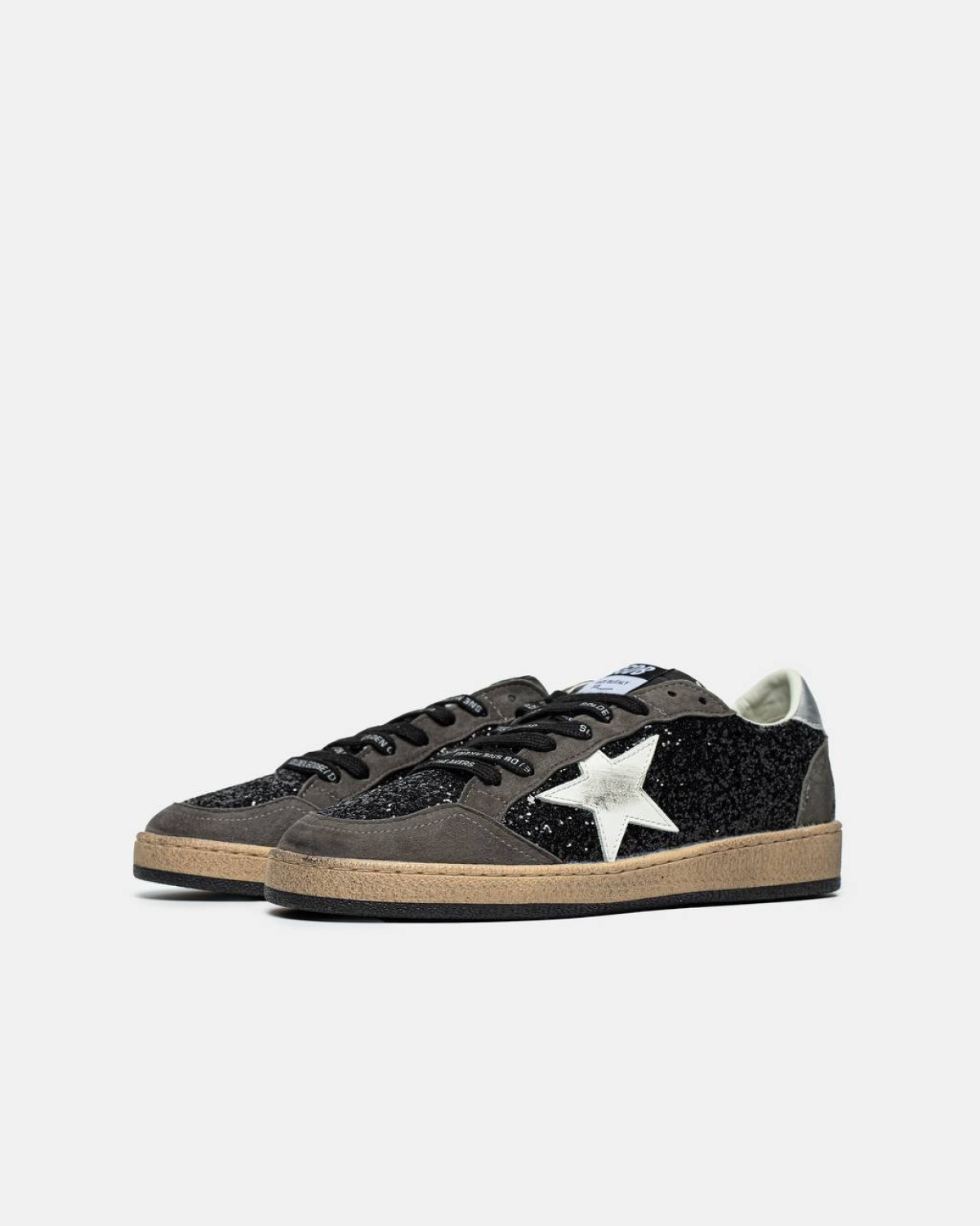 Golden Goose Ball Star in Glitter with Leather Star