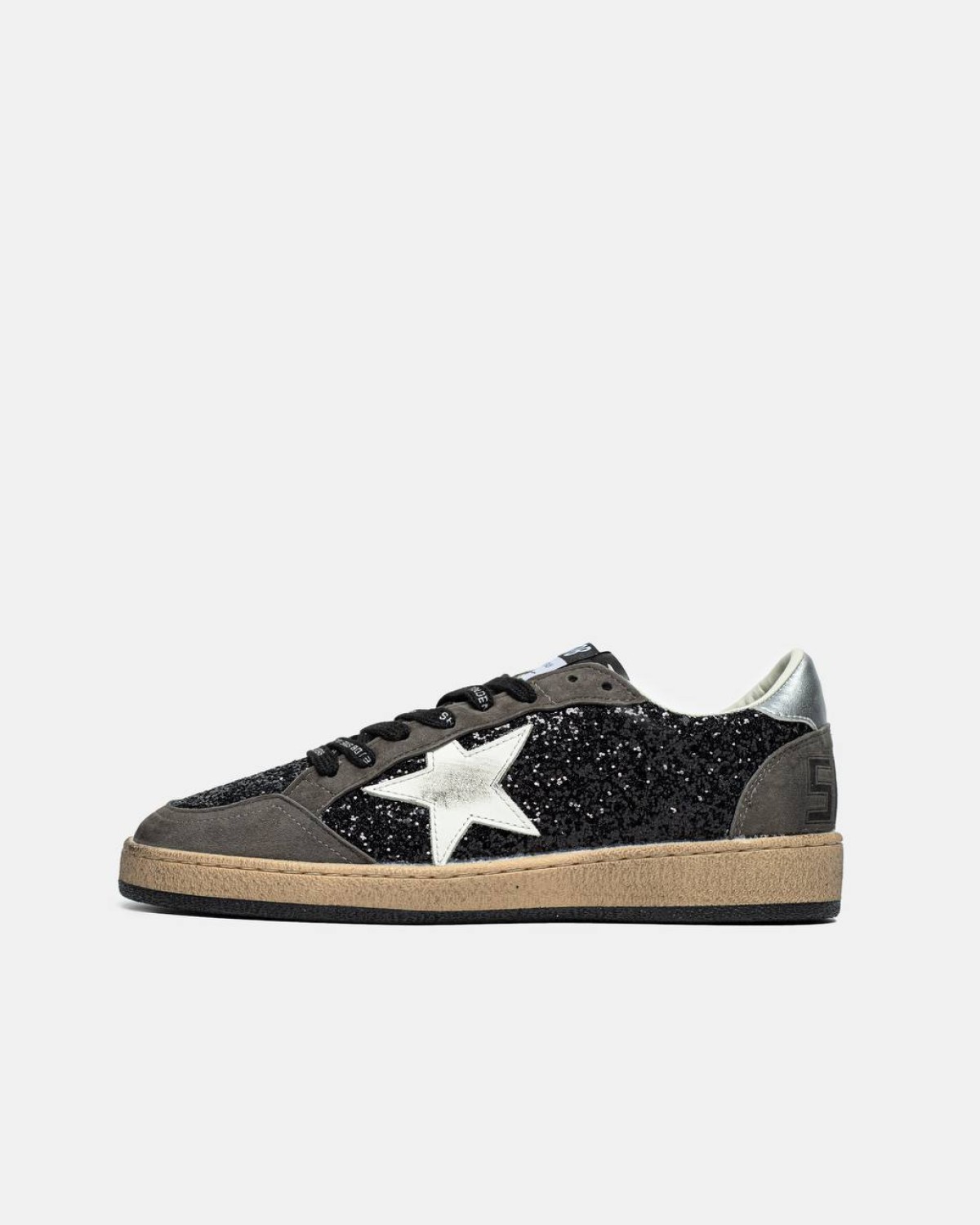 Golden Goose Ball Star in Glitter with Leather Star