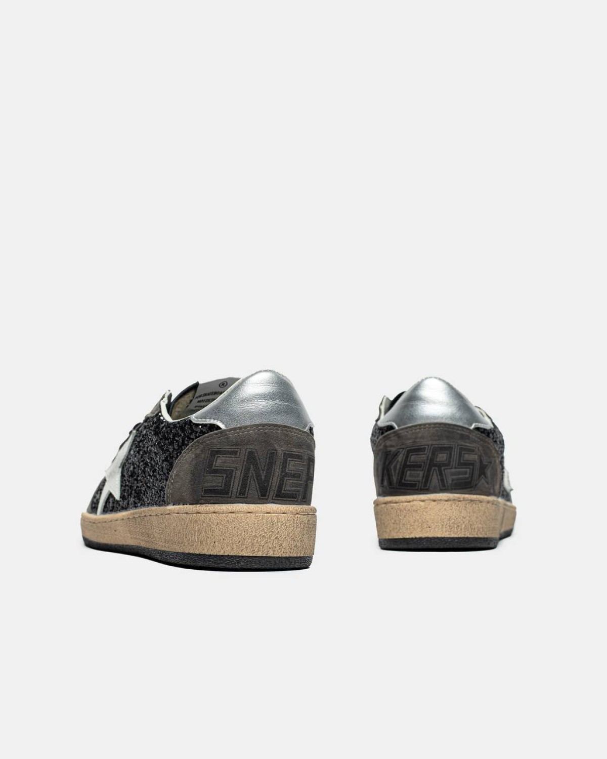 Golden Goose Ball Star in Glitter with Leather Star