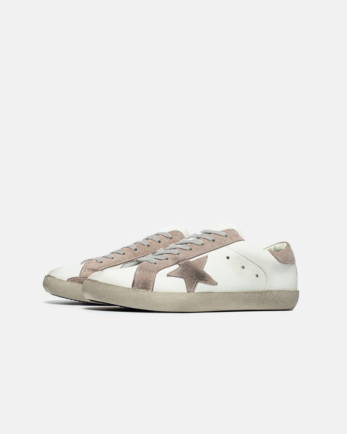 Golden Goose White Beige
