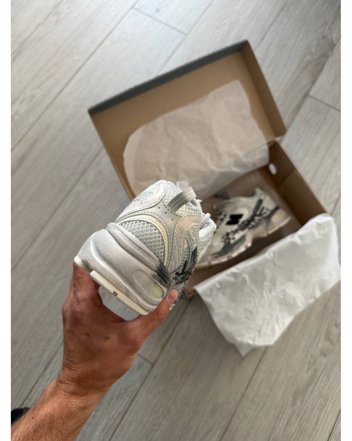 New Balance 530 Custom Retro Cream Grey New Balance 530 Custom Retro Cream Grey