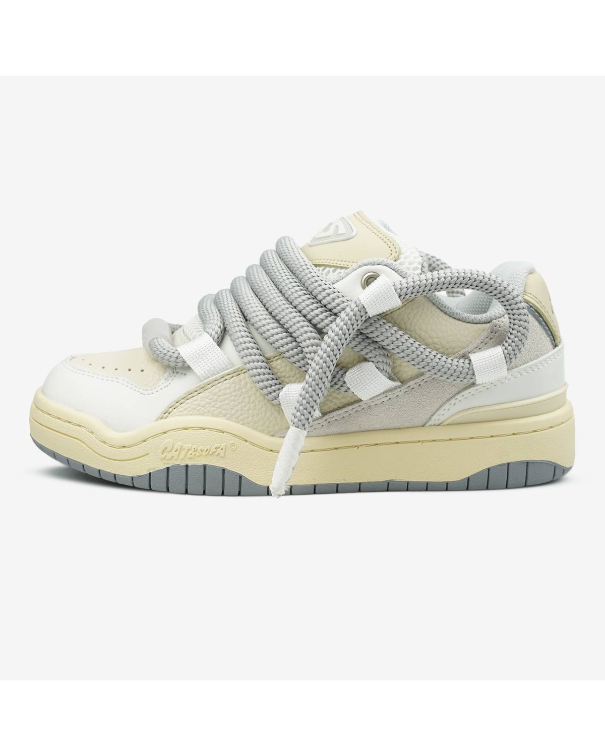 Cat&Sofa Beige White Rope Laces