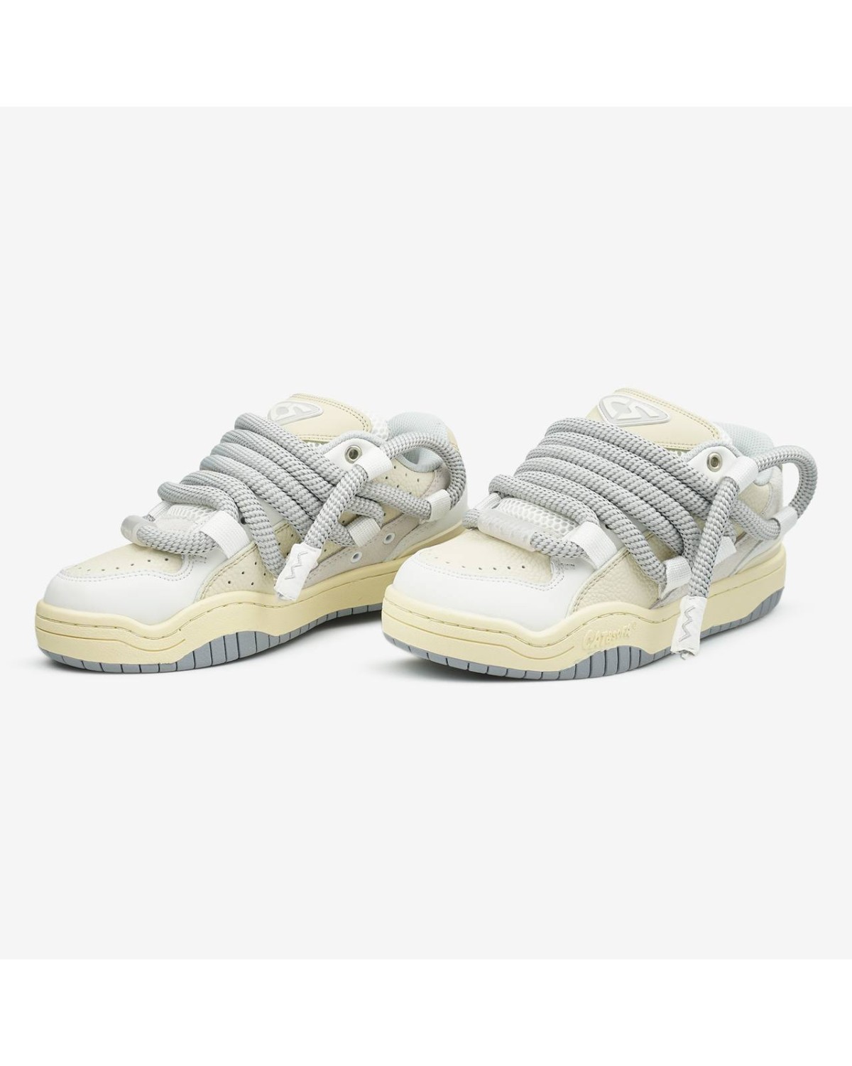 Cat&Sofa Beige White Rope Laces