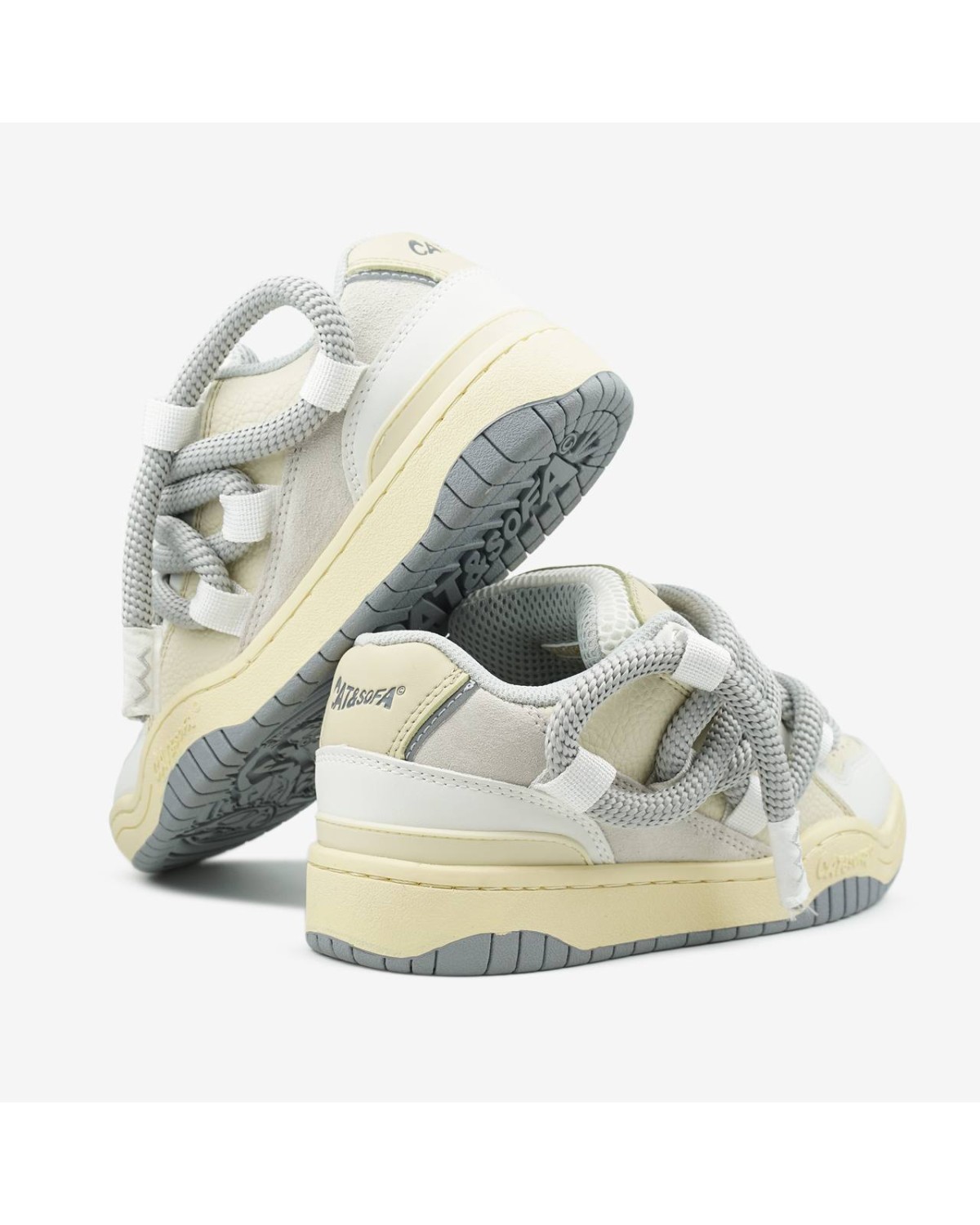 Cat&Sofa Beige White Rope Laces Cat&Sofa Beige White Rope Laces