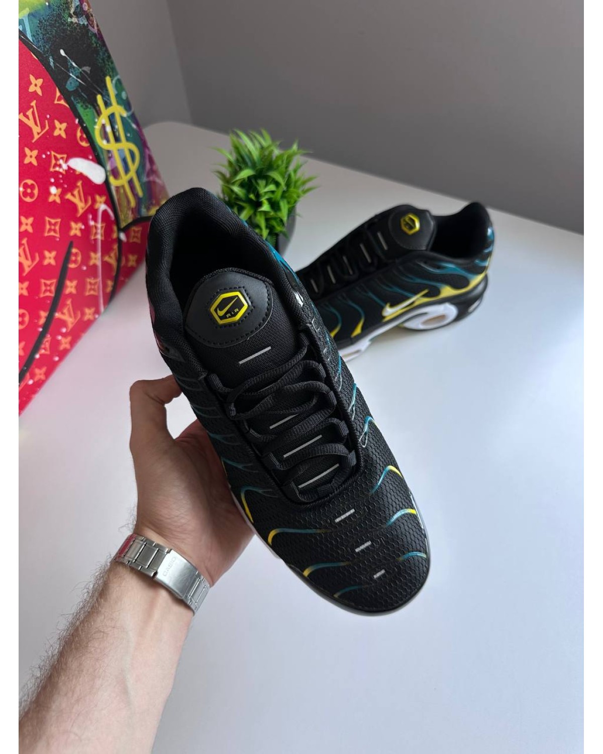 Nike Air Max TN Black Yellow Blue Nike Air Max TN Black Yellow Blue