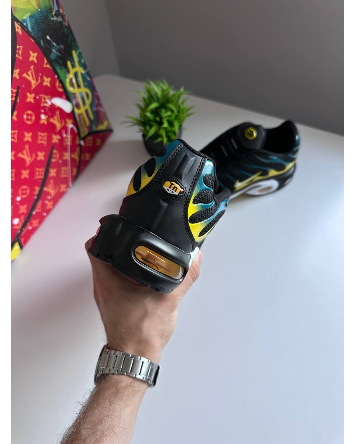 Nike Air Max TN Black Yellow Blue Nike Air Max TN Black Yellow Blue