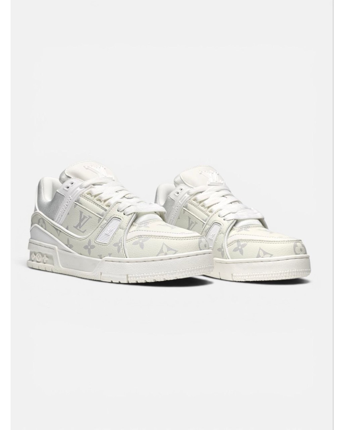 Louis Vuitton Trainer  White Grey
