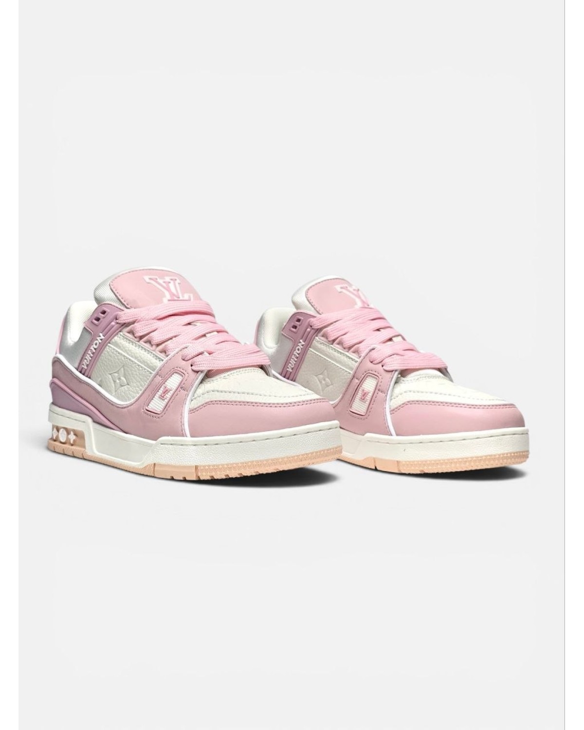 Louis Vuitton Trainer White Pink