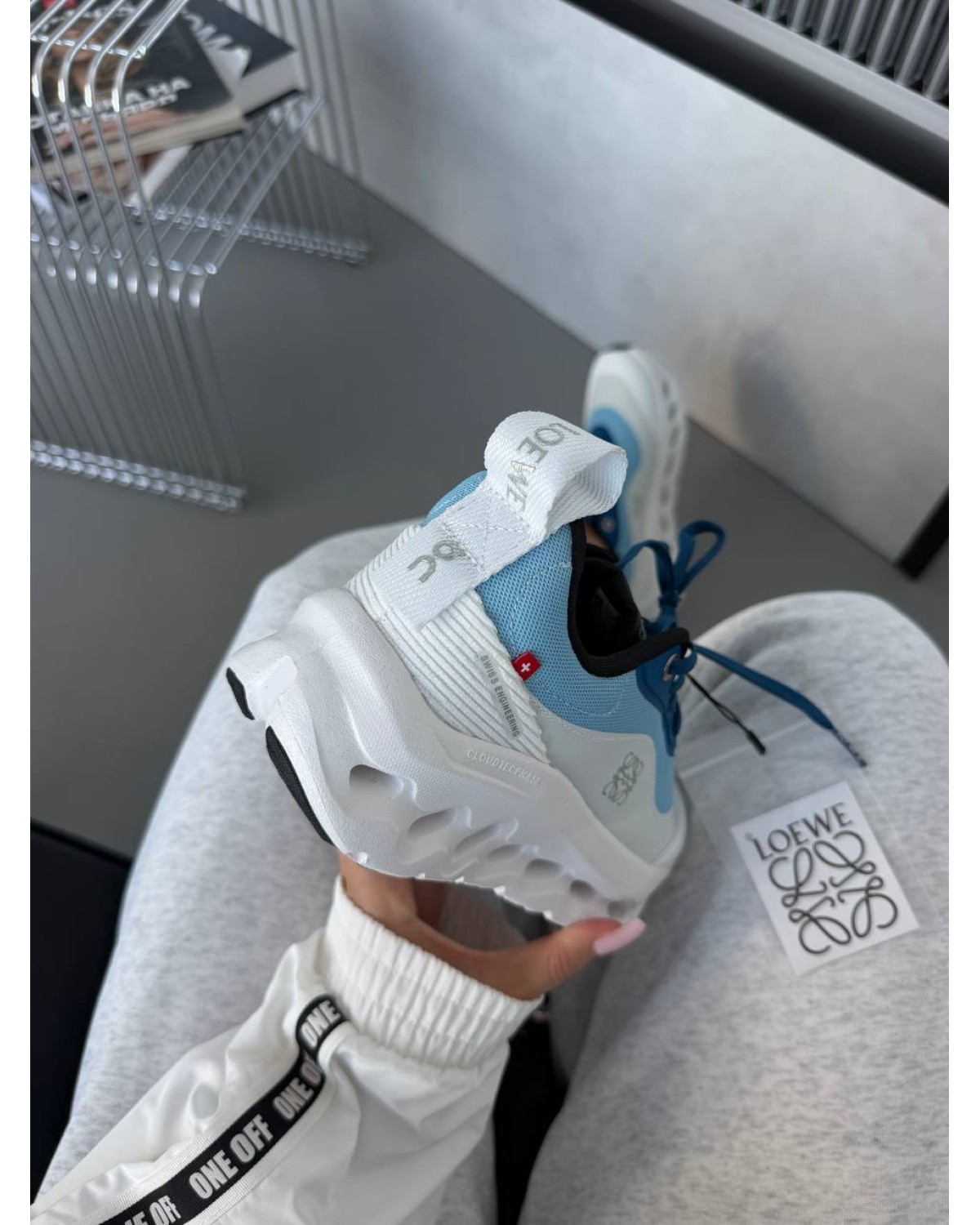 On Cloudtilt x Loewe Blue / White