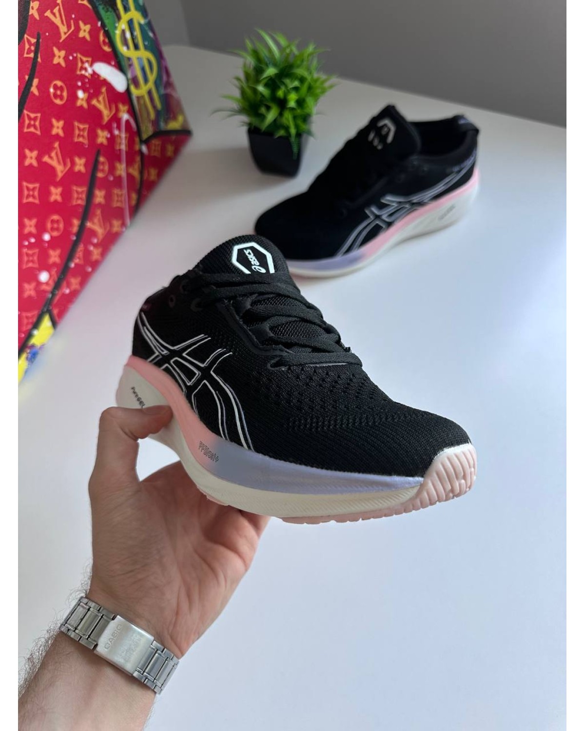 Asics Gel-Nimbus 26 Black Pink Blue Asics Gel-Nimbus 26 Black Pink Blue