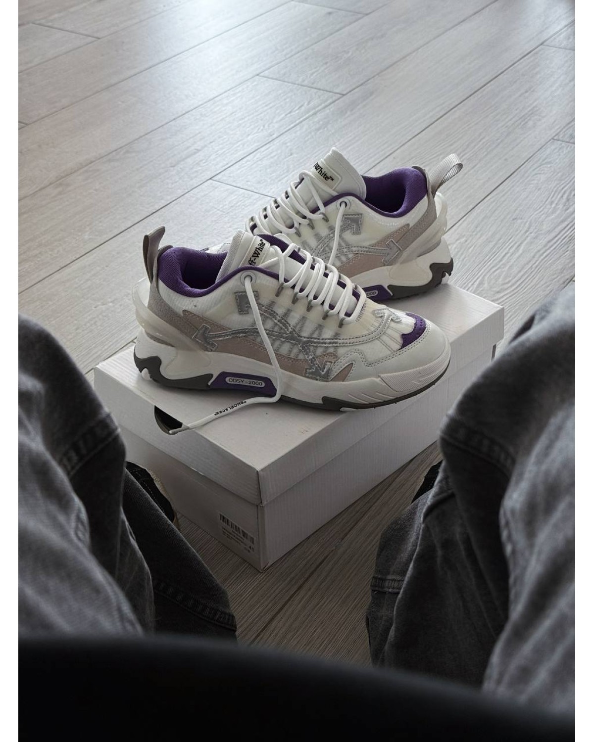 Off-White ODSY-2000 'White Light Grey Purple Off-White ODSY-2000 'White Light Grey Purple