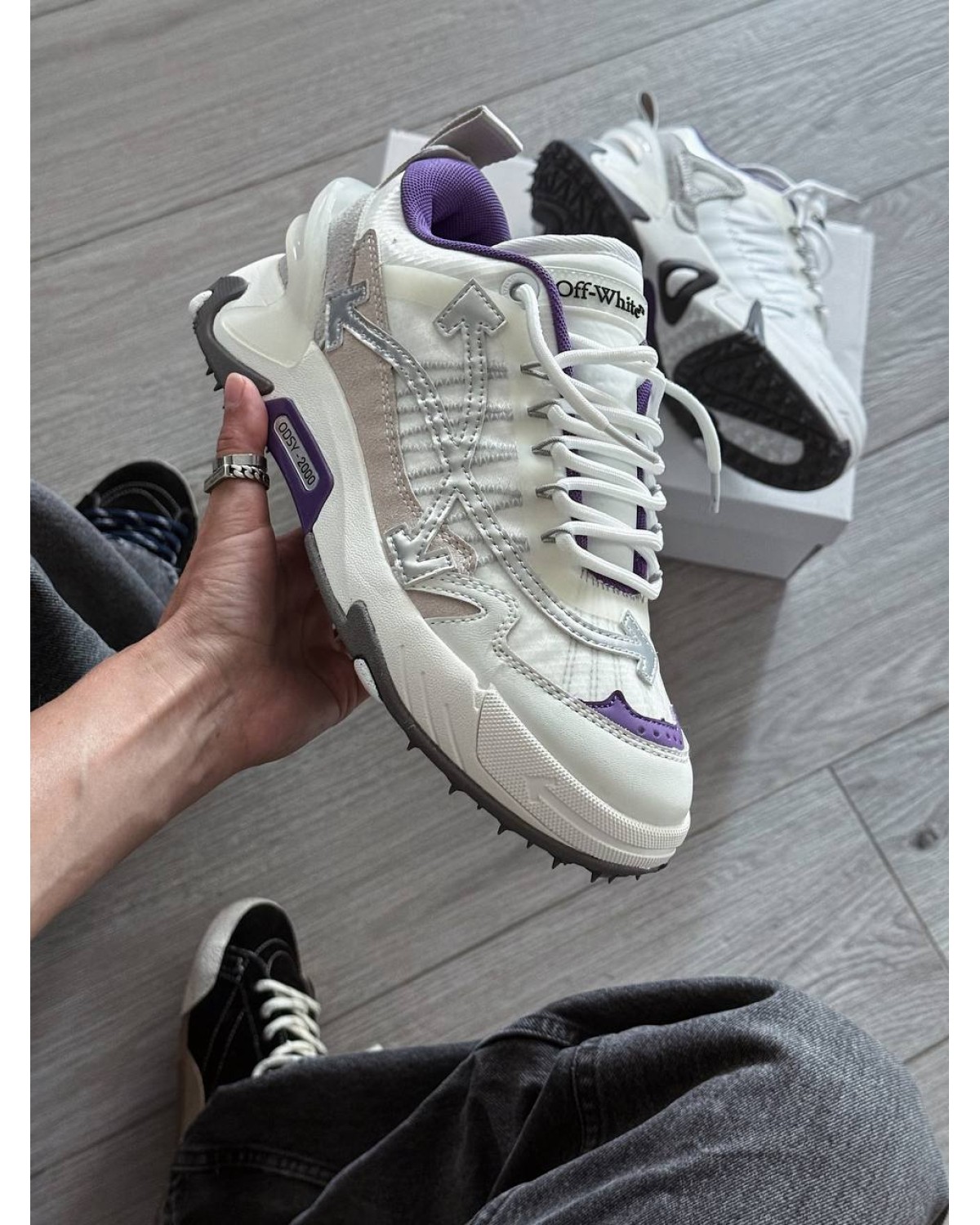 Off-White ODSY-2000 'White Light Grey Purple Off-White ODSY-2000 'White Light Grey Purple