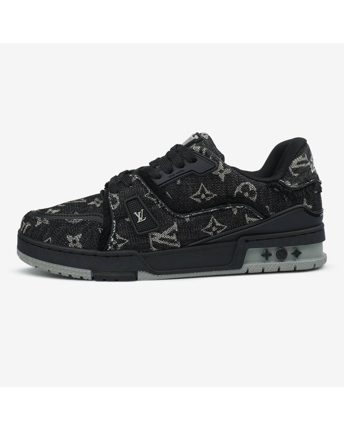 Louis Vuitton Trainer Black Grey Logo
