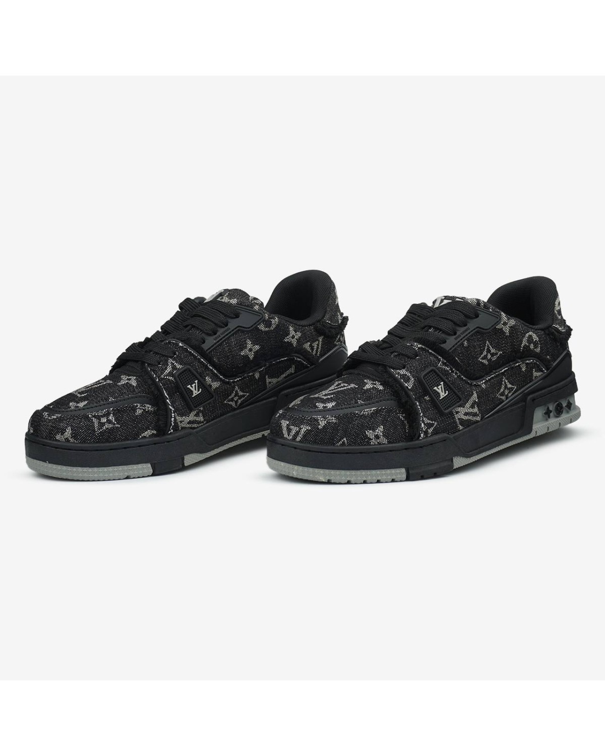 Louis Vuitton Trainer Black Grey Logo Louis Vuitton Trainer Black Grey Logo