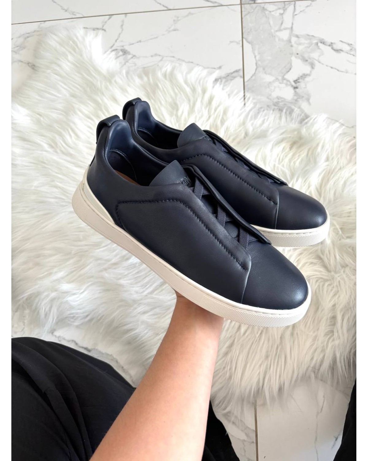 Zegna Triple Stitch Blue