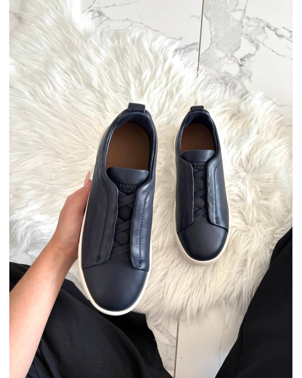 Zegna Triple Stitch Blue
