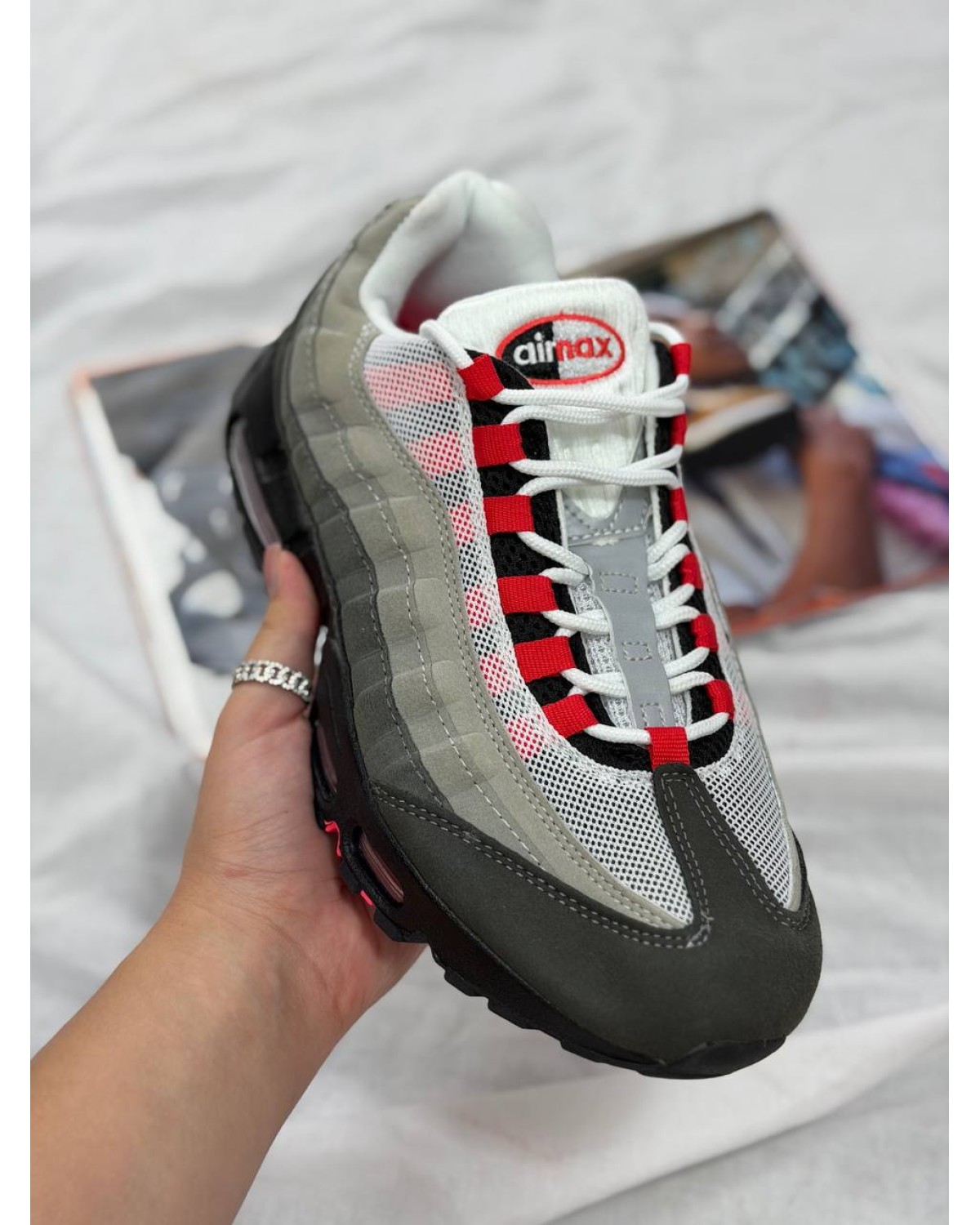 Nike Air Max 95 Essential Solar Red Gun Smoke Nike Air Max 95 Essential Solar Red Gun Smoke