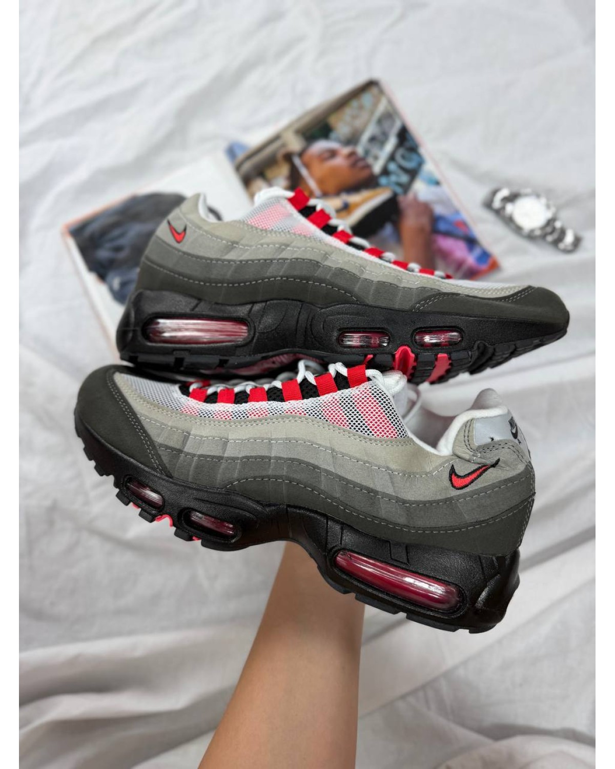 Nike Air Max 95 Essential Solar Red Gun Smoke