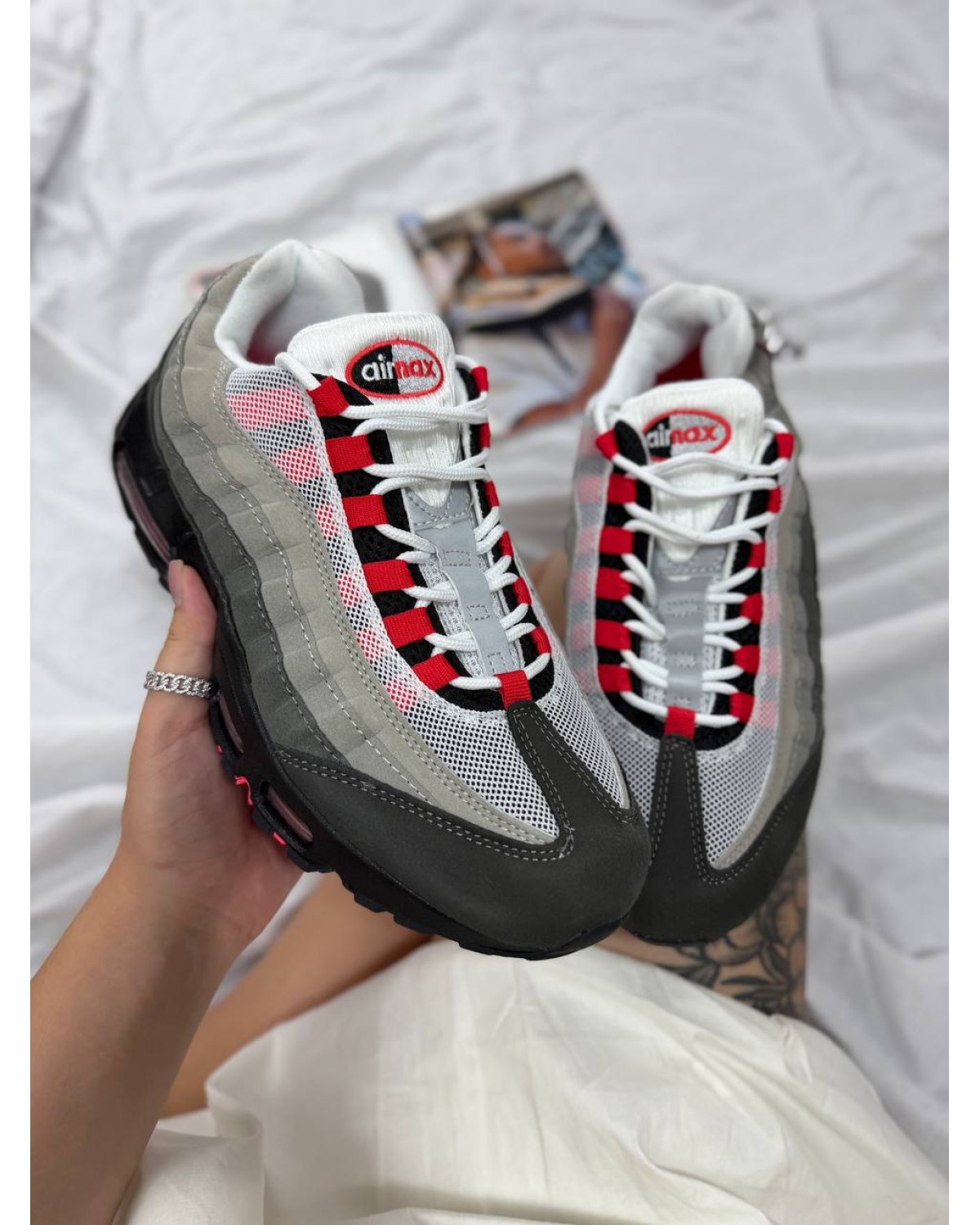 Nike Air Max 95 Essential Solar Red Gun Smoke