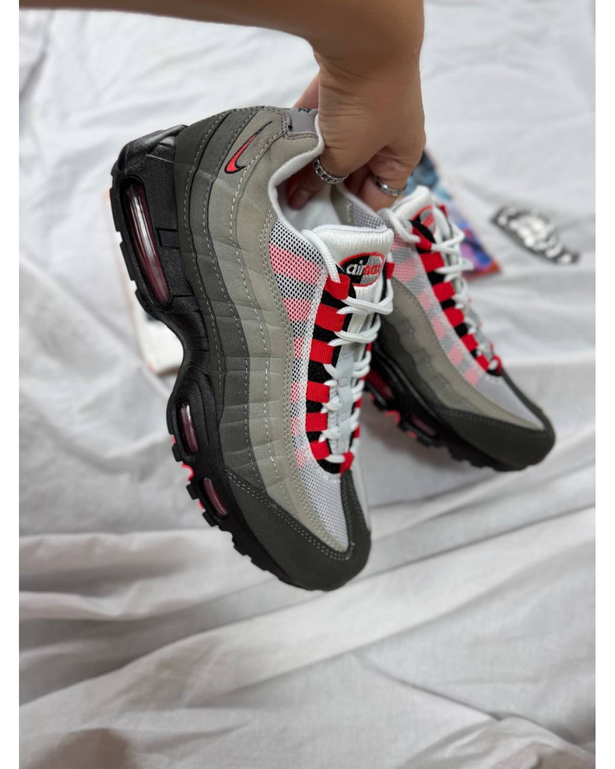 Nike Air Max 95 Essential Solar Red Gun Smoke