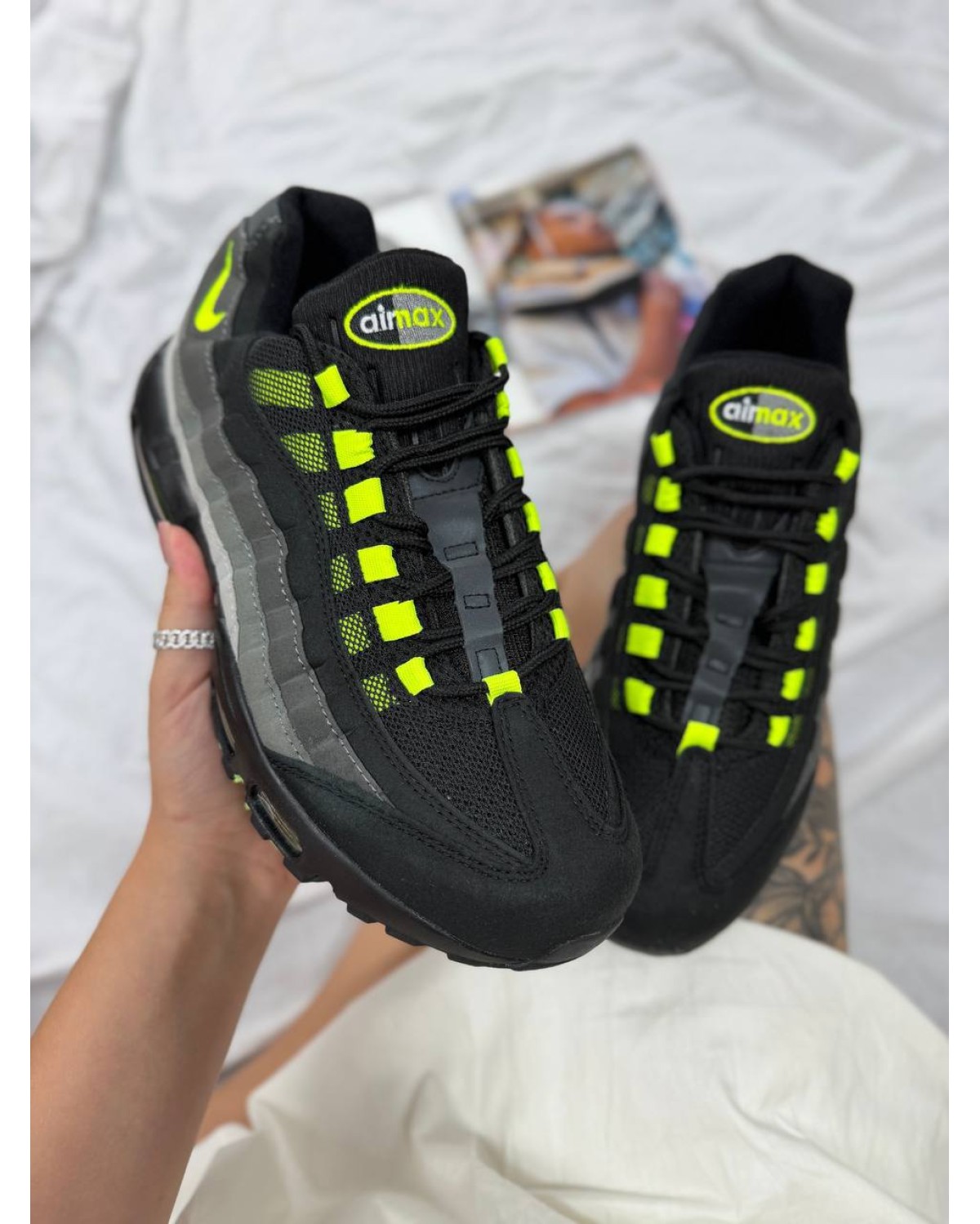 Nike Air Max 95 Black Grey Neon Nike Air Max 95 Black Grey Neon