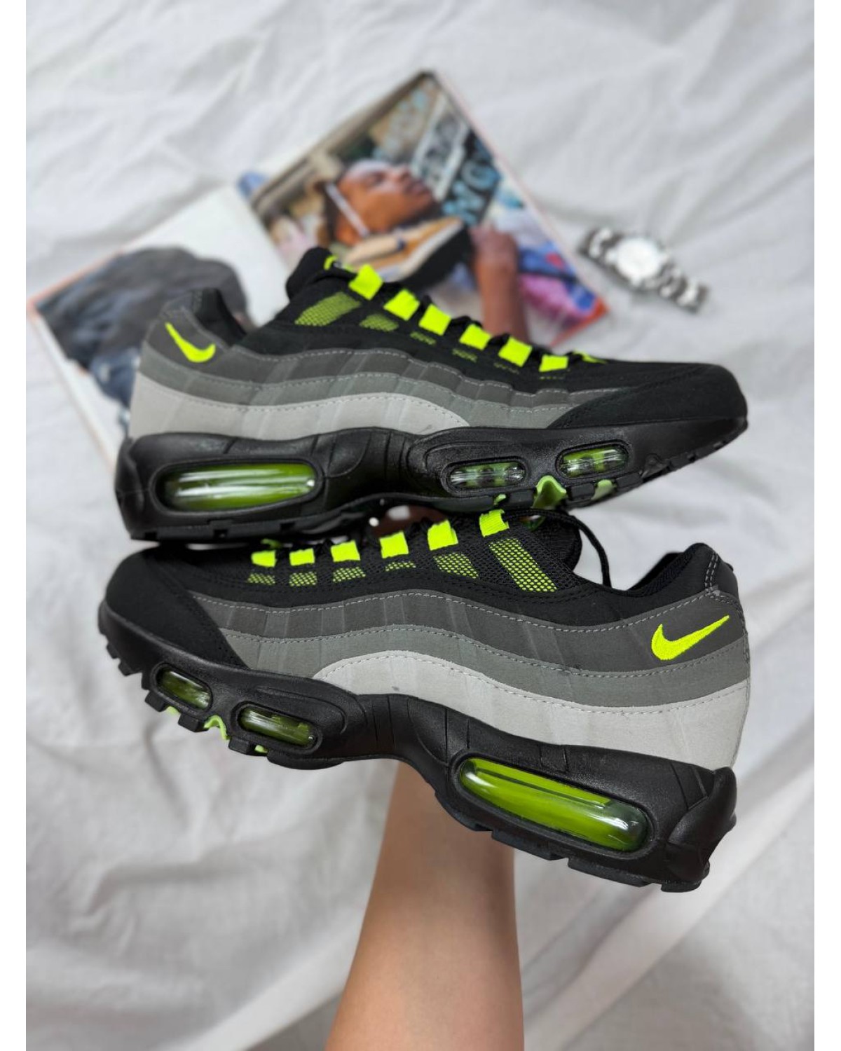 Nike Air Max 95 Black Grey Neon Nike Air Max 95 Black Grey Neon
