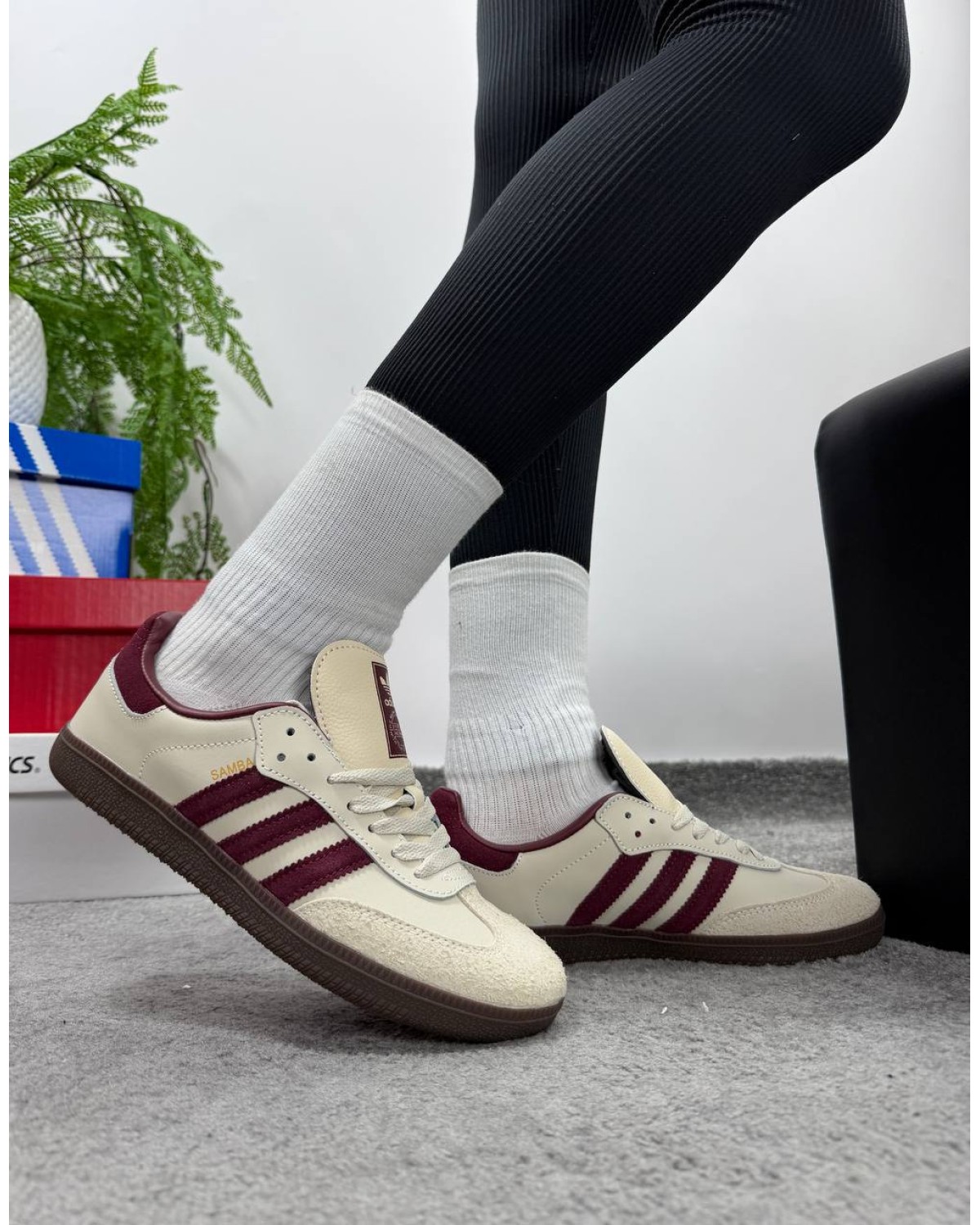 Adidas Samba Beige Red