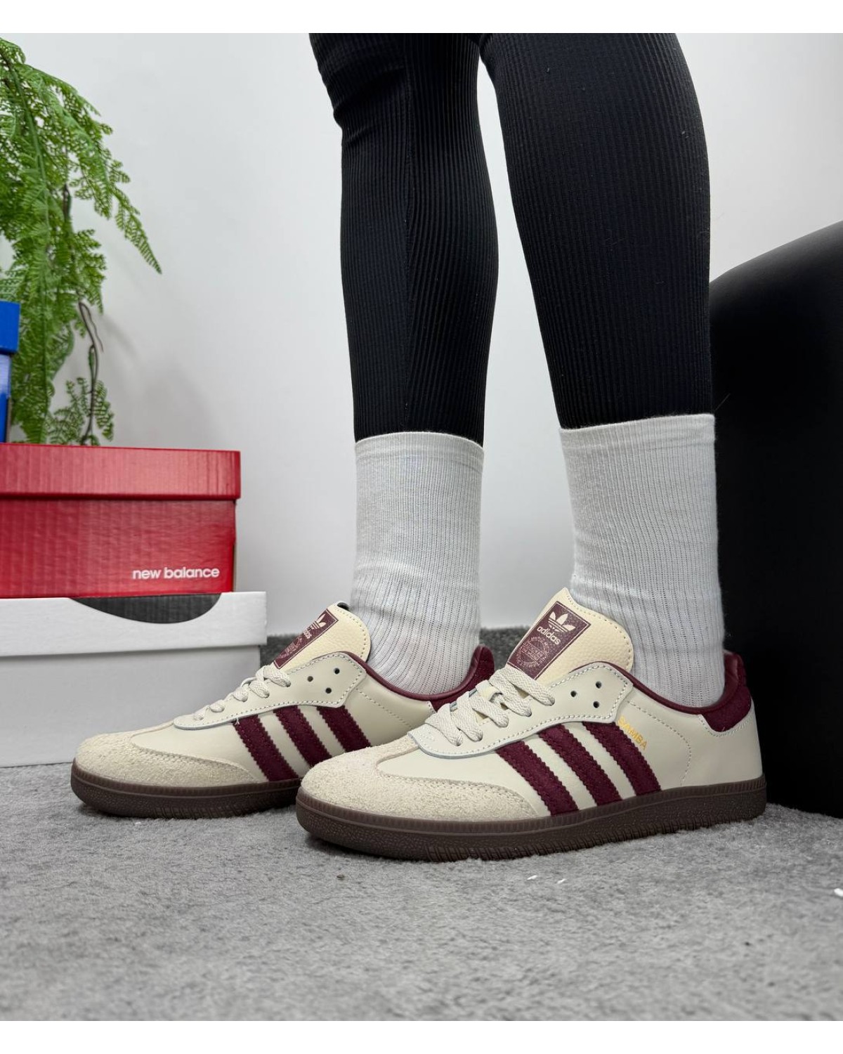 Adidas Samba Beige Red