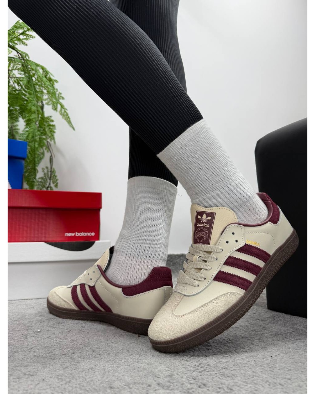 Adidas Samba Beige Red