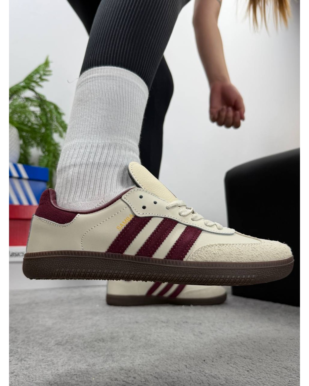 Adidas Samba Beige Red