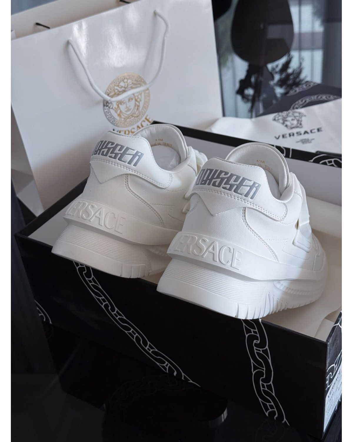 Versace Odissea Caged Rubber Medusa White