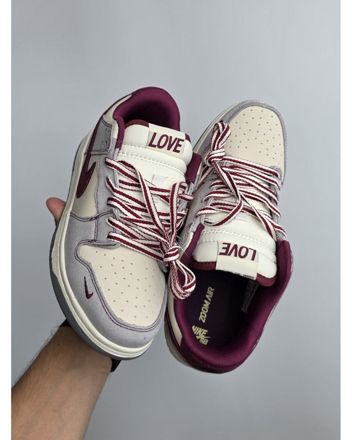Nike SB Dunk Grey Cream Burgundy Nike SB Dunk Grey Cream Burgundy