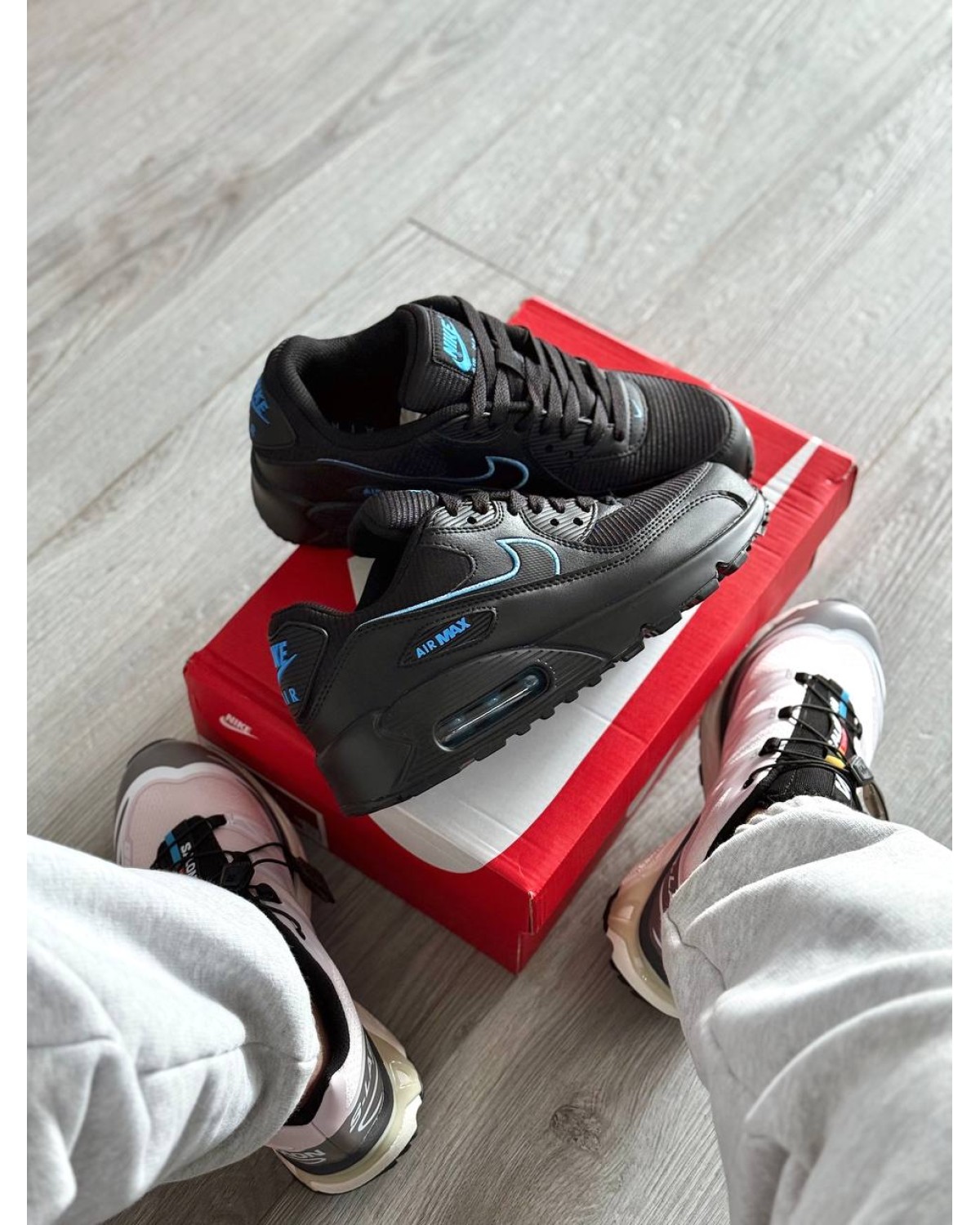 Nike Air Max 90 Black University Blue Nike Air Max 90 Black University Blue