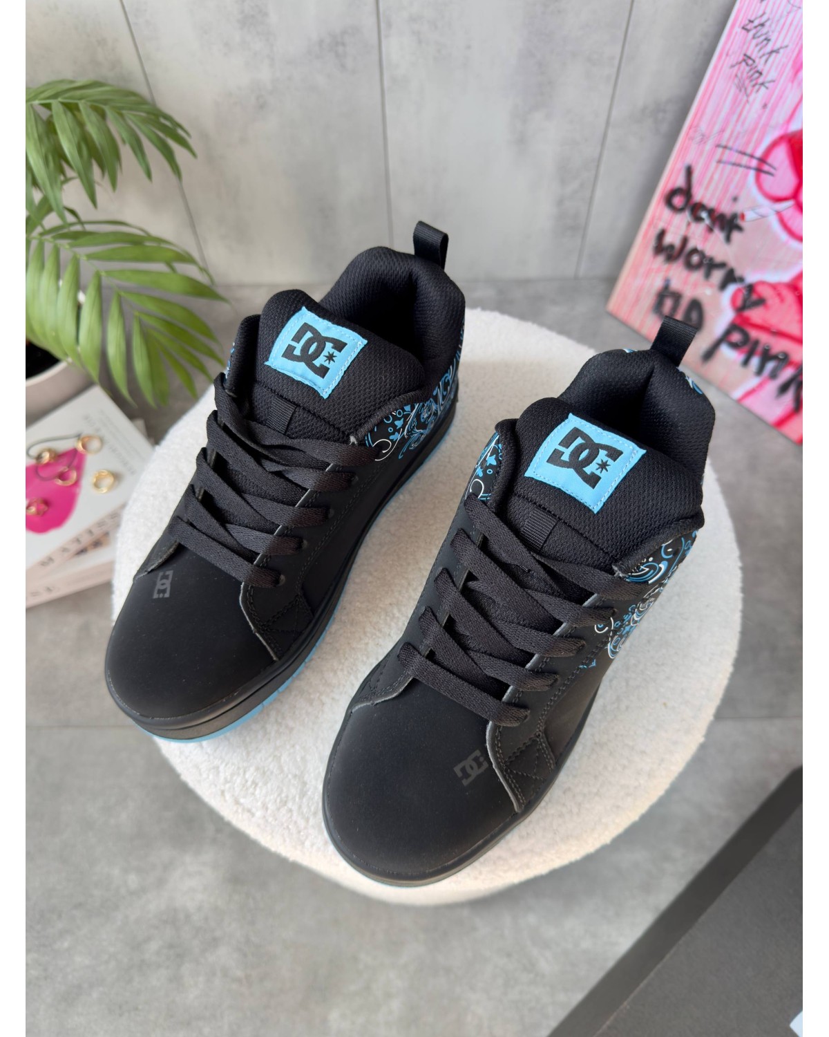DC Court Graffik Black Blue Sabbath Pixie