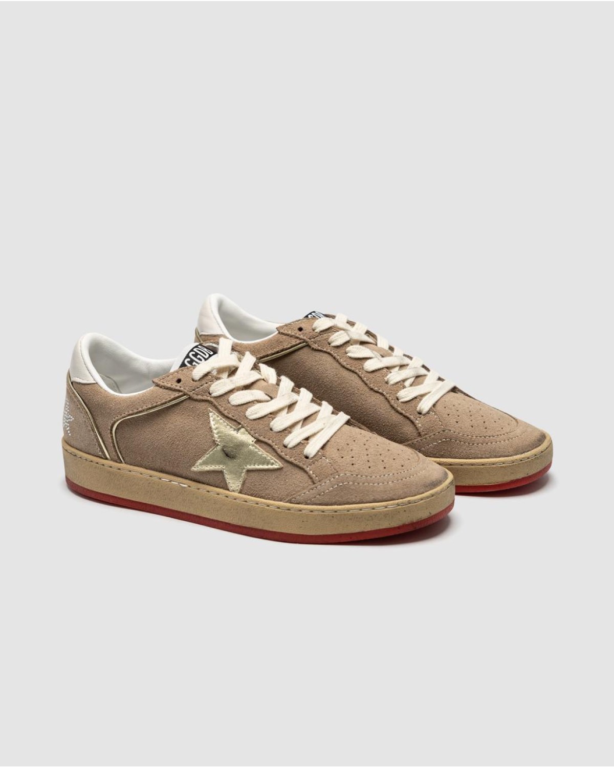 Golden Goose Suede Ball Star Sneakers Beige Suede