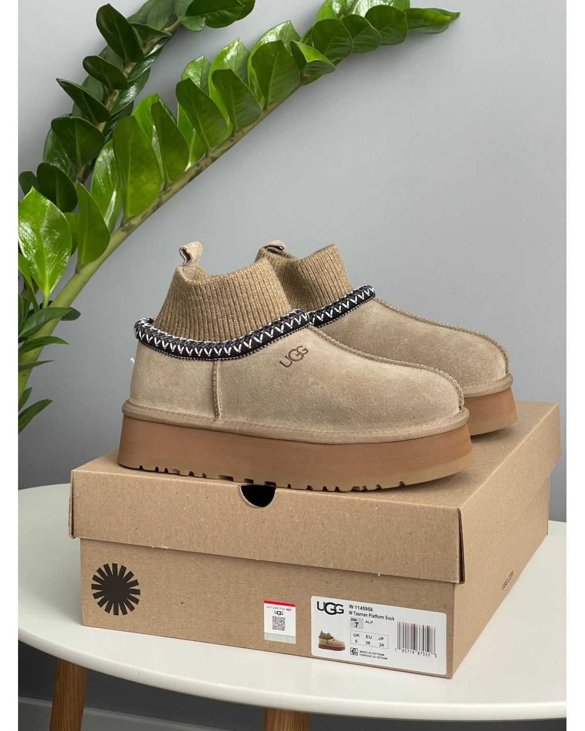 Ugg Tasman Platform Sock Khaki