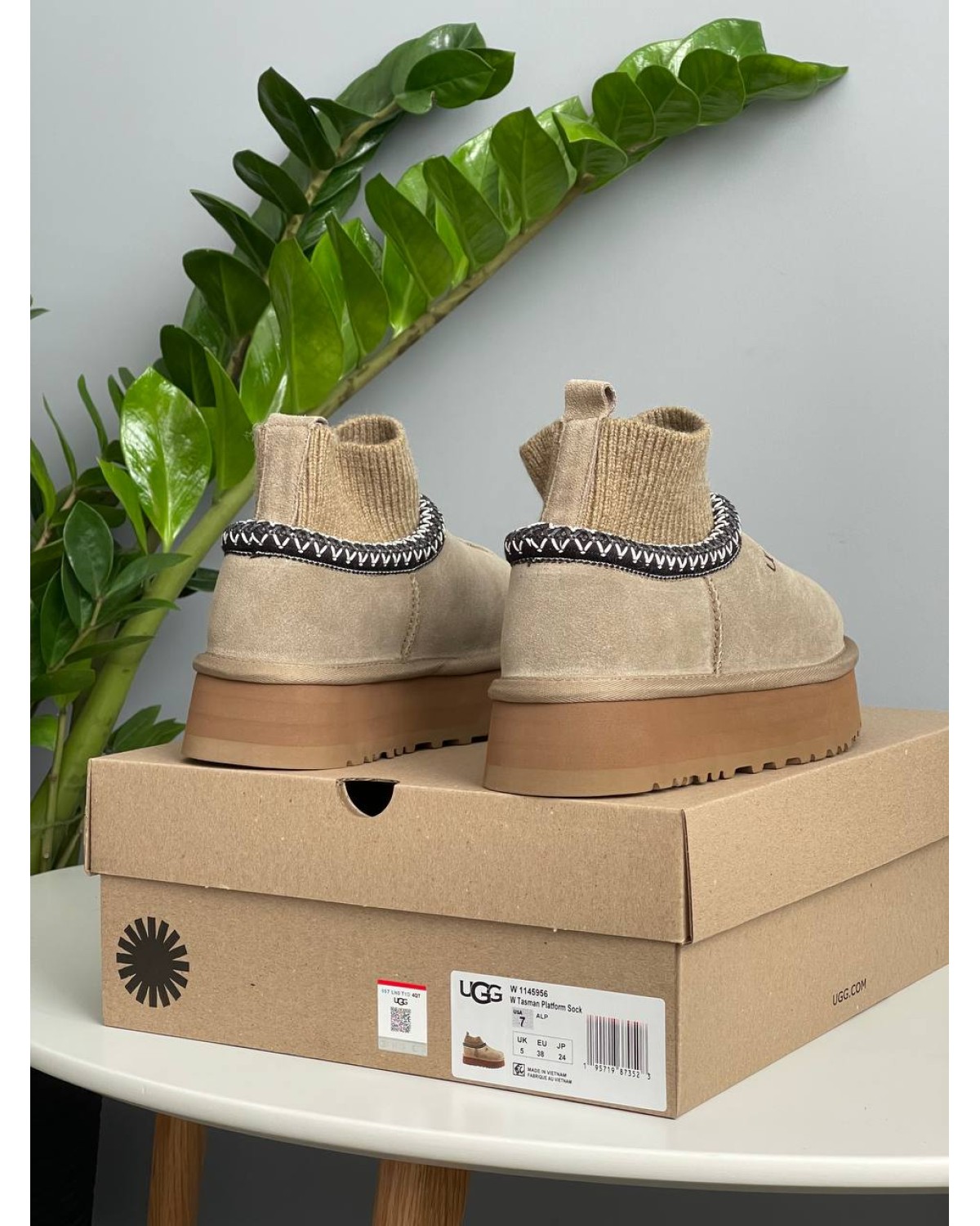 Ugg Tasman Platform Sock Khaki