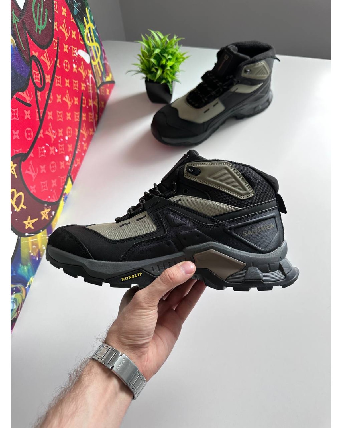 Salomon Quest Element Gore-Tex Black Khaki