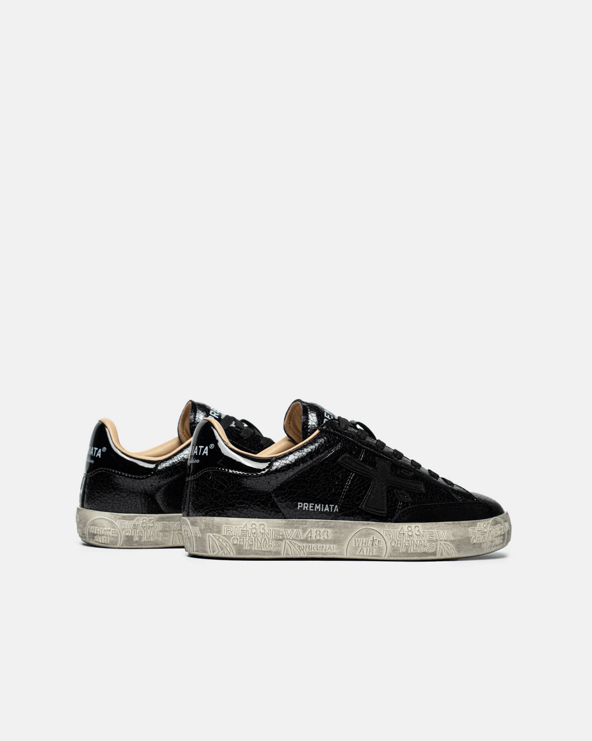 Premiata Stevend 6660 Crackle leather Black