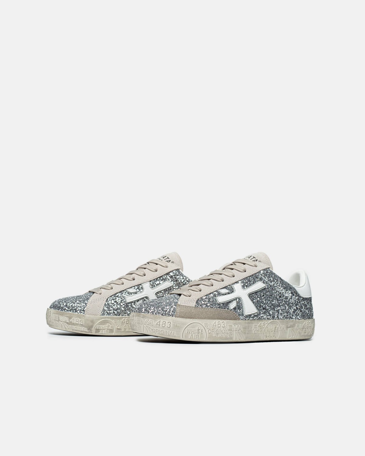 Premiata Stevend 6660 Glitter Silver/ White Premiata Stevend 6660 Glitter Silver/ White