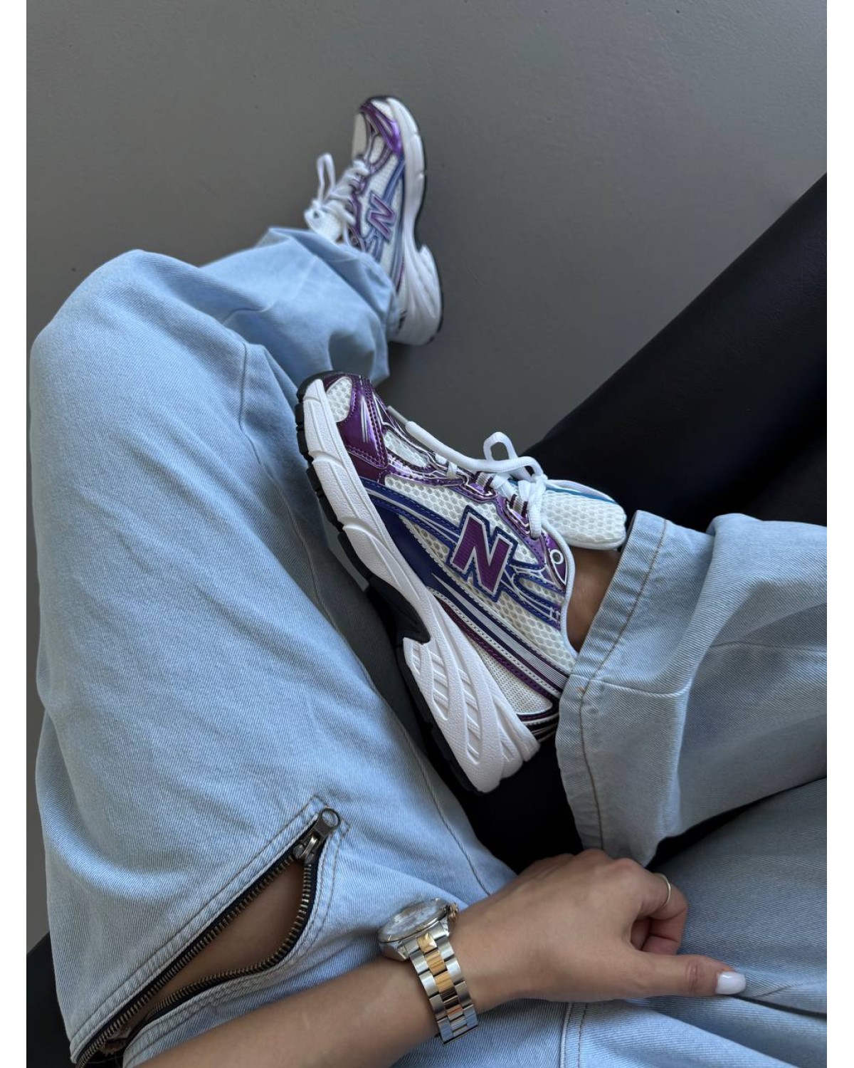 New Balance 740 White Purple Metallic