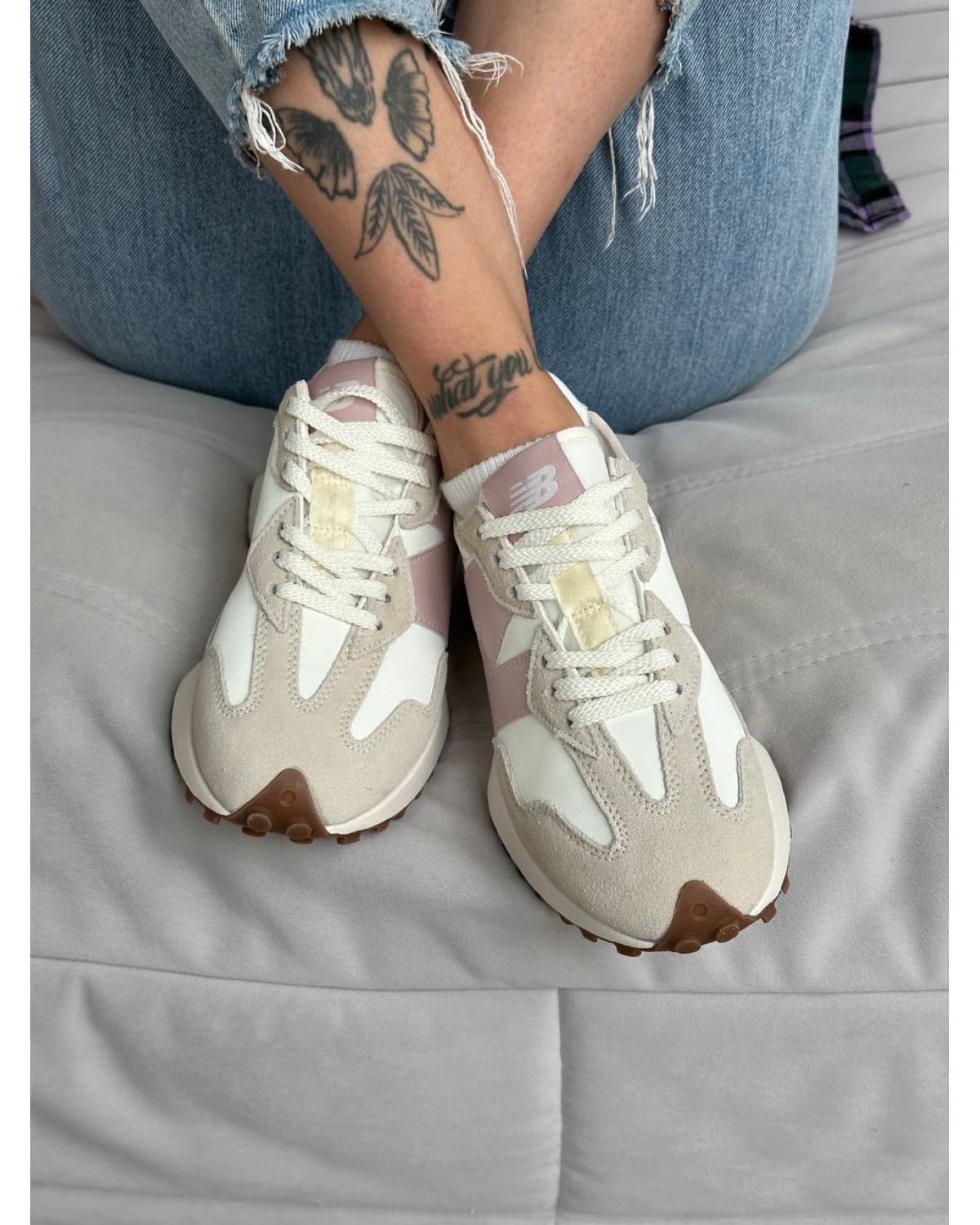 New Balance 327 Pink Grey White