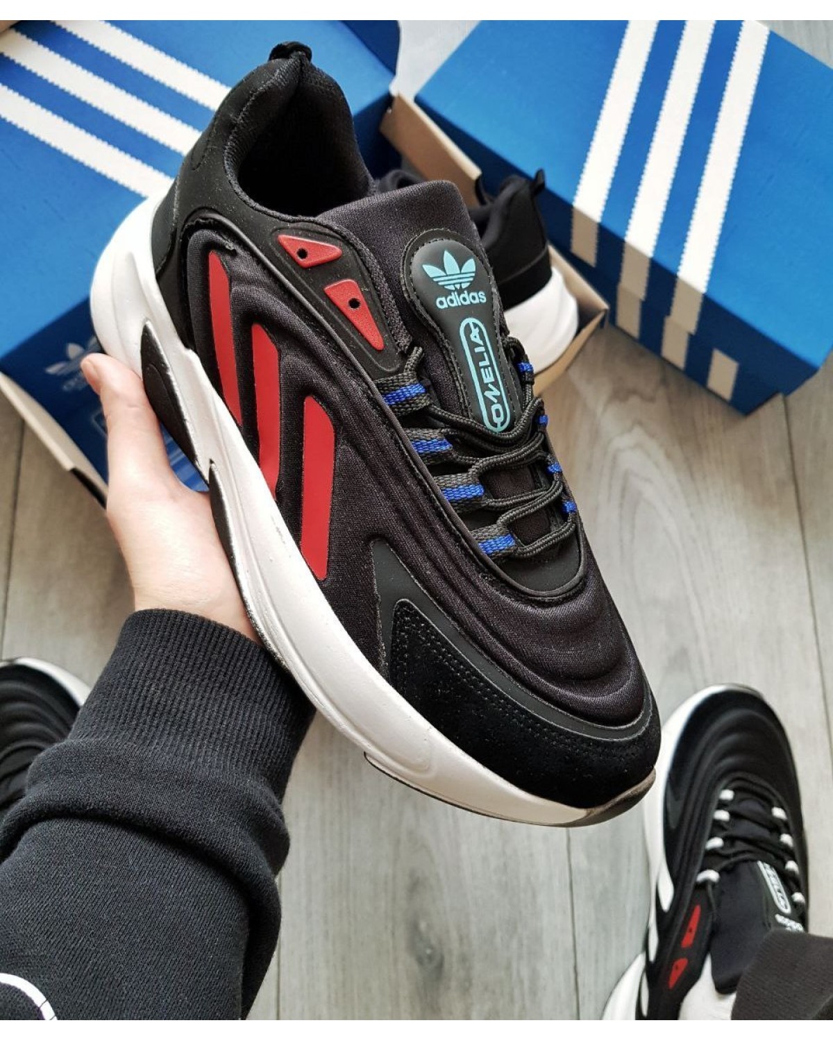 Adidas Ozelia Black Red White