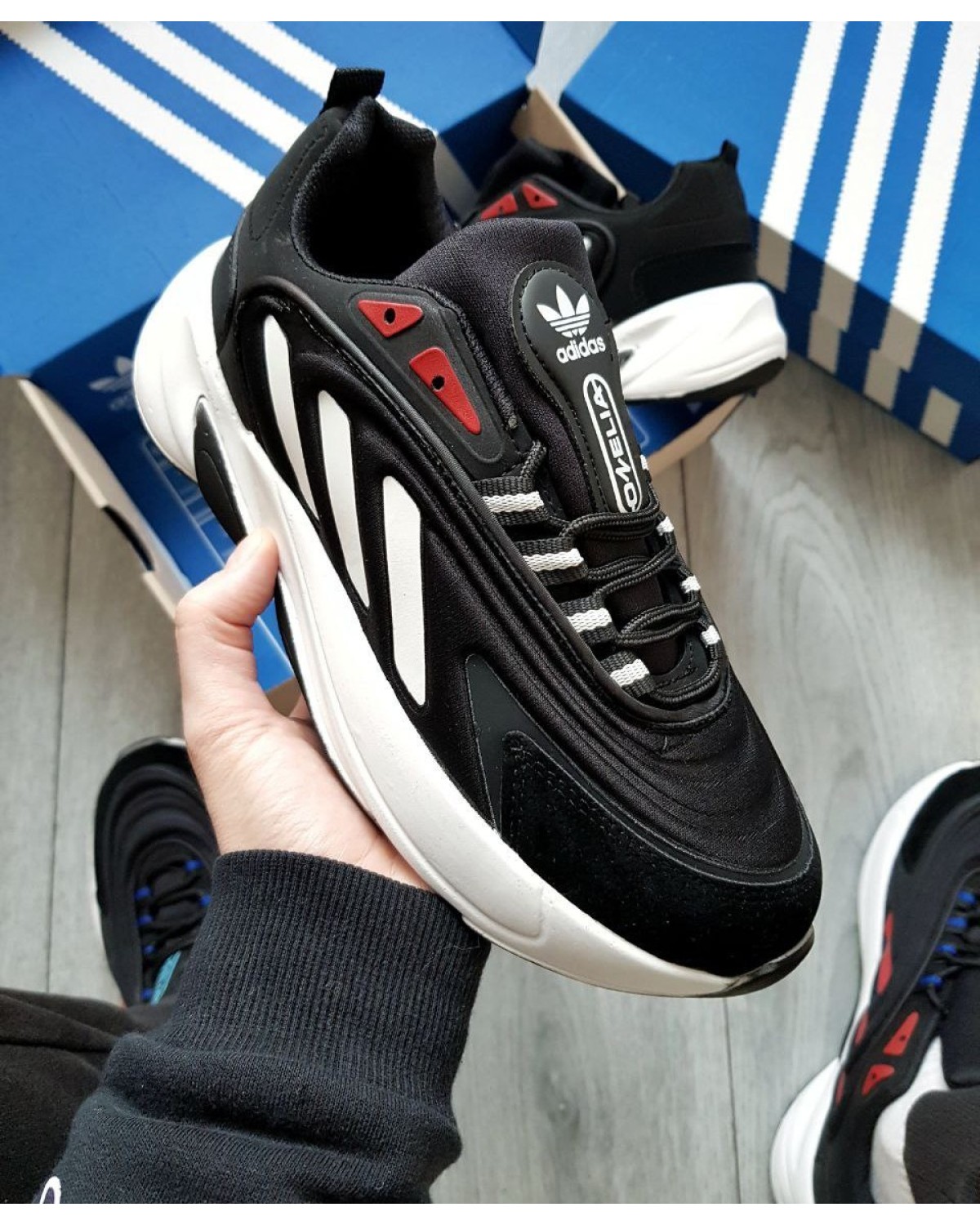 Adidas Ozelia Black White