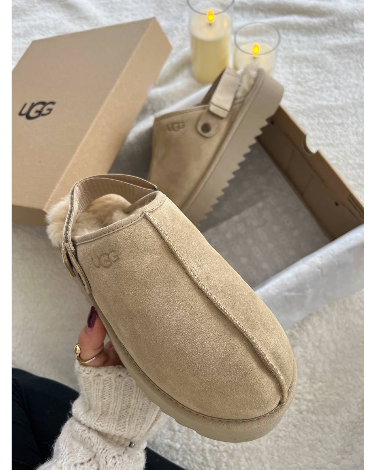 Lanah Clog Brown Beige