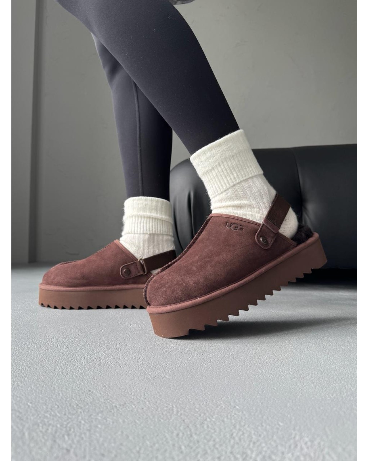 Ugg Lanah Clog Platform Brown Ugg Lanah Clog Platform Brown