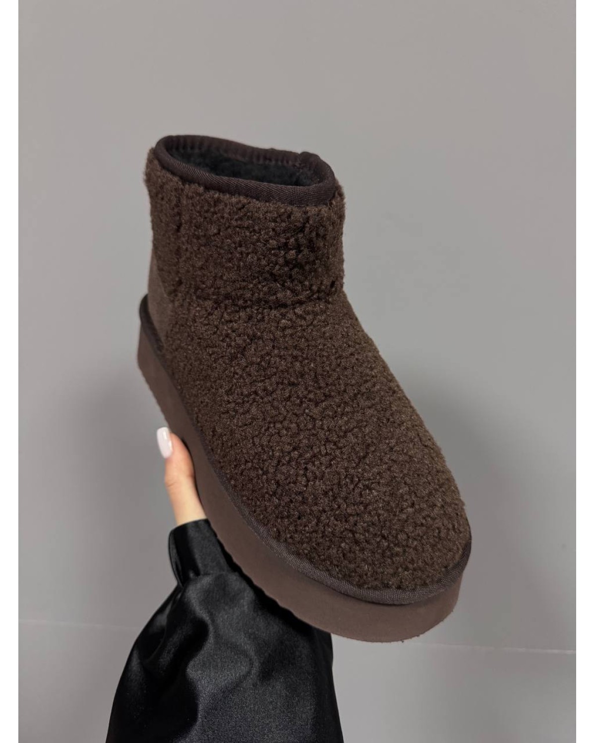 Ugg Ultra Mini Platform Teddy Dark Brown